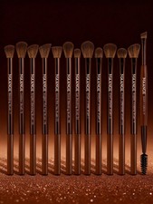 Chocolate Brown 13 Pcs Professional Makeup Br...