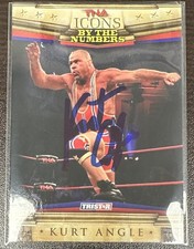 2010 TRISTAR TNA Icons - By the Numbers Kurt Angle #78 - In Person Auto