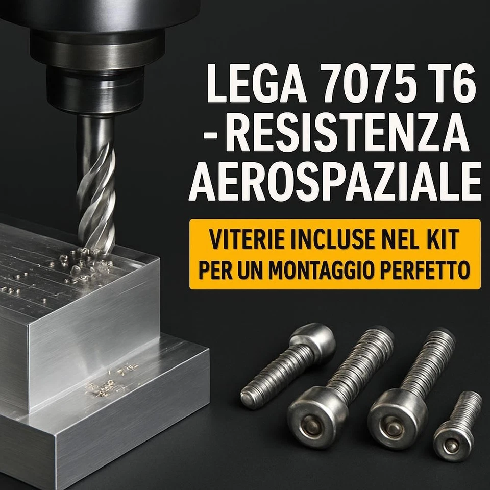 Arretratori pedane Triumph 765 R RS CNC Regolabili Racing Kit Ergal SDK - Nero - Immagine 3 di 4