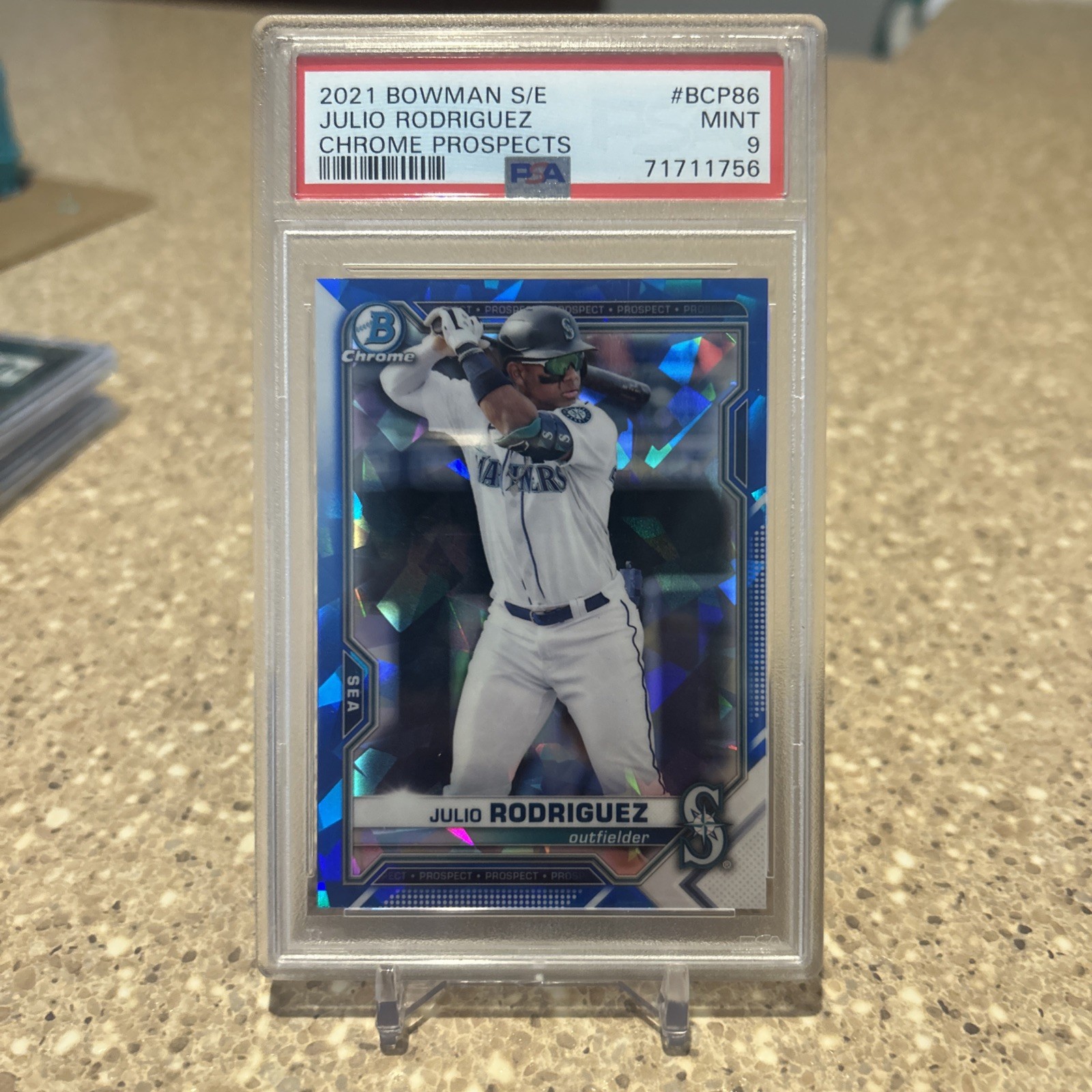 2021 Bowman Sapphire Edition - Chrome Prospects Julio Rodriguez #BCP-86 (RC)