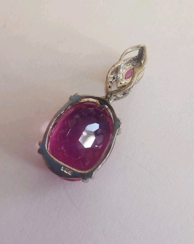 Sterling Silver Pretty Spinel Pendant. R80H - Foto 2 di 2