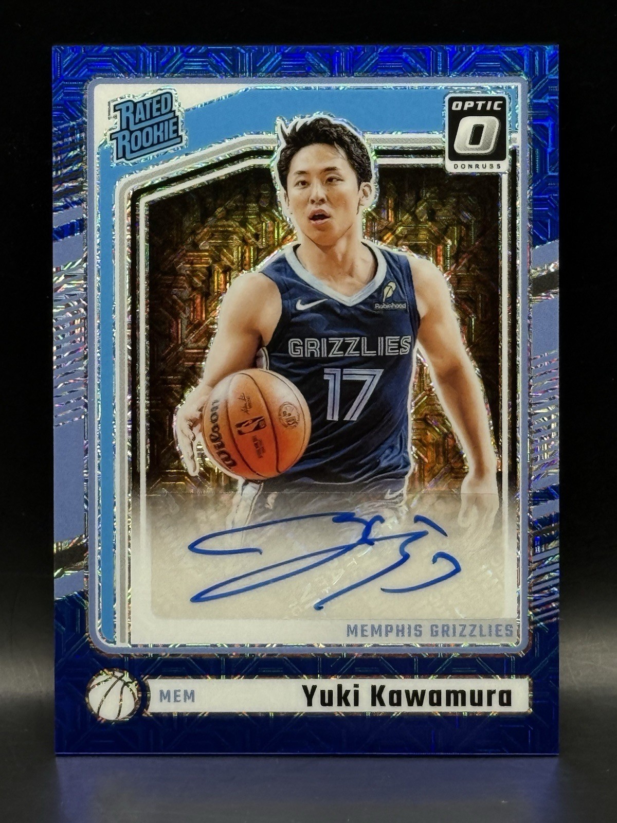 2024-25 Panini Donruss Optic Yuki Kawamura Choice Rated Rookie Blue Auto /24 RC