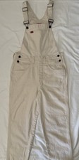 Wrangler White Utility Overalls Bibs Size 30x28