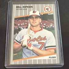 1989 Fleer - Billy Ripken #616 Black Box on Bat Knob Mint