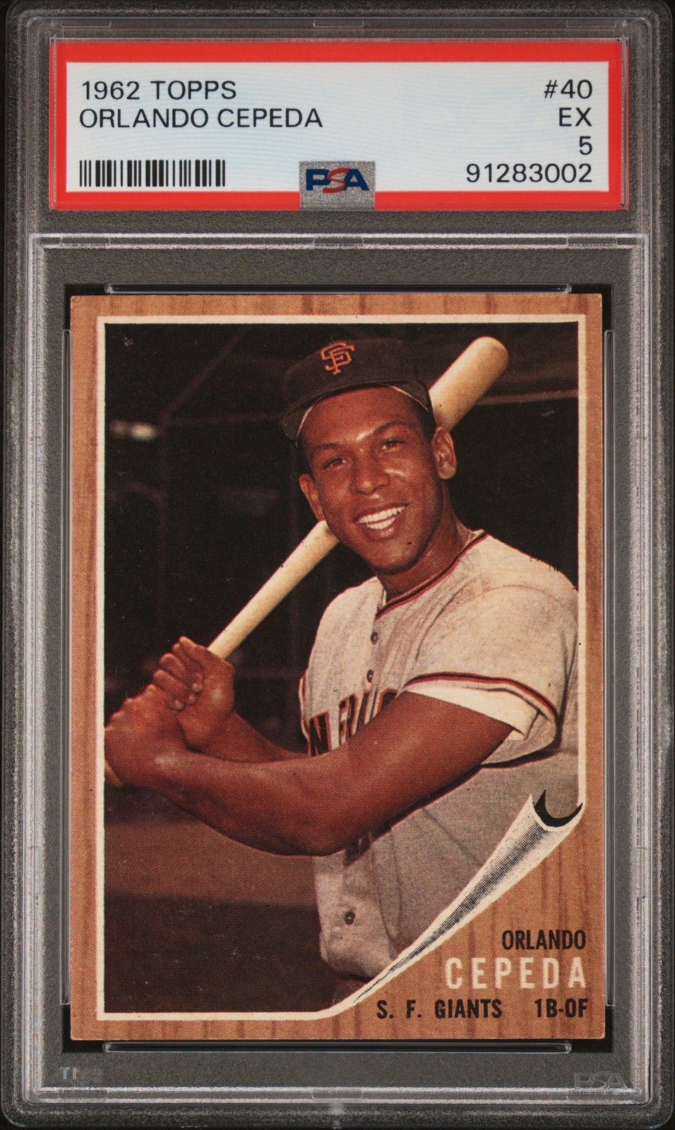 1962 TOPPS #40 ORLANDO CEPEDA PSA 5