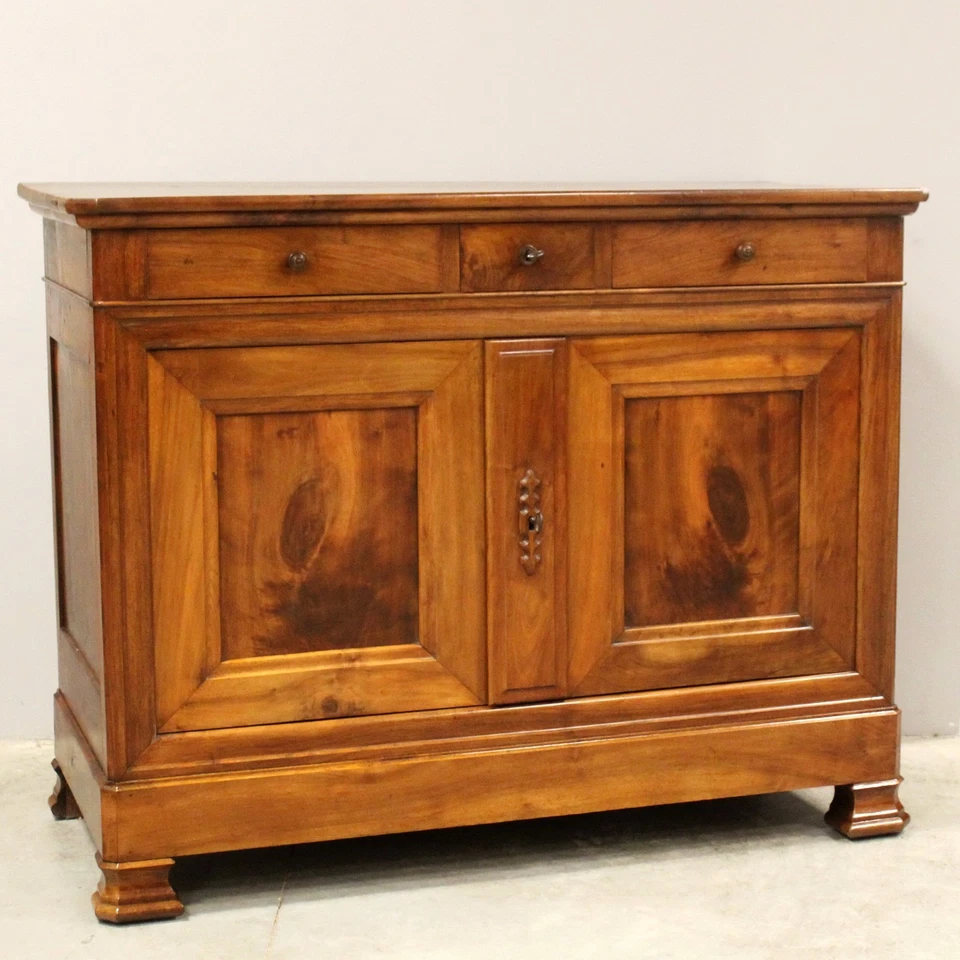 Buffet d'époque Louis Philippe - en noyer - 19ème siècle  - Photo 2/4