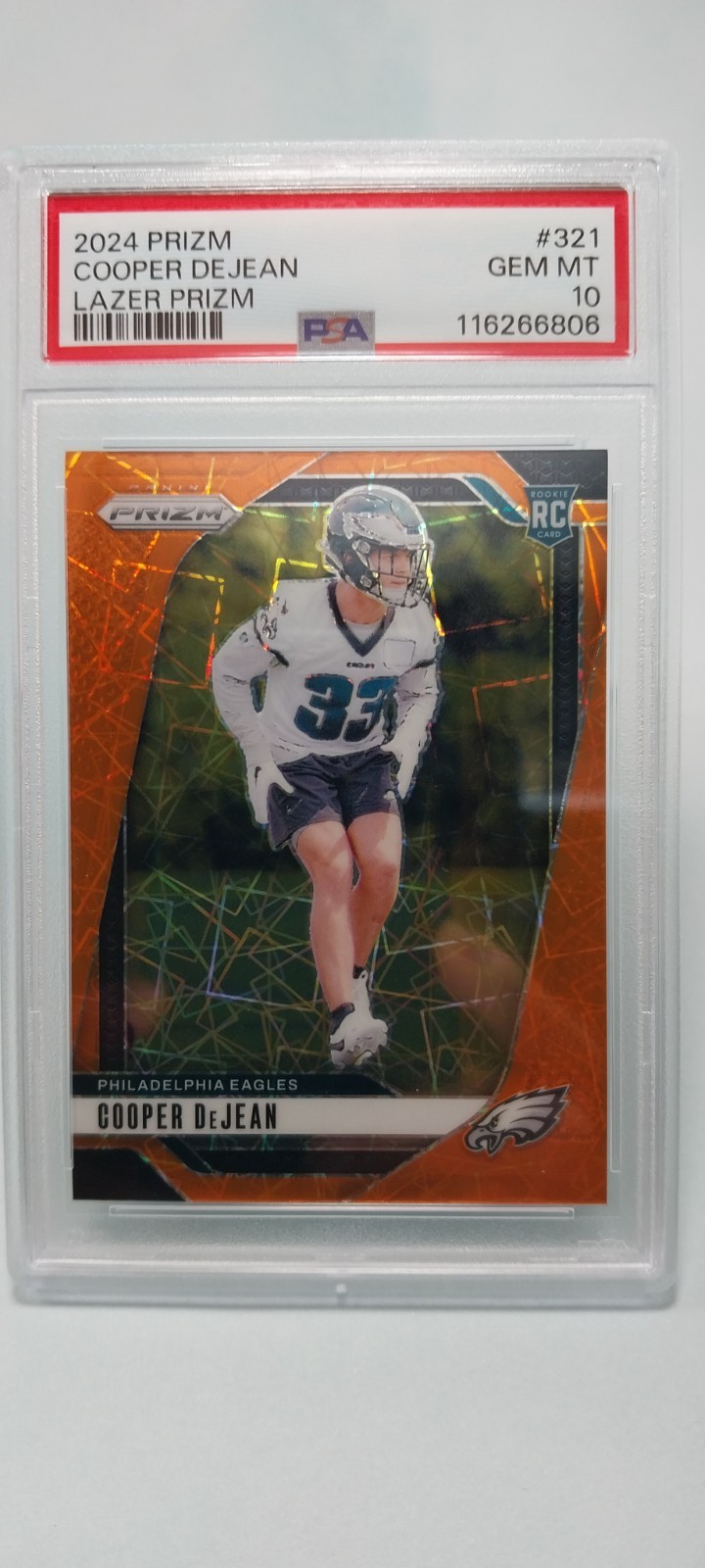 2024 COOPER DEJEAN Panini Prizm Lazer Prizm #321 RC Rookie Card PSA 10