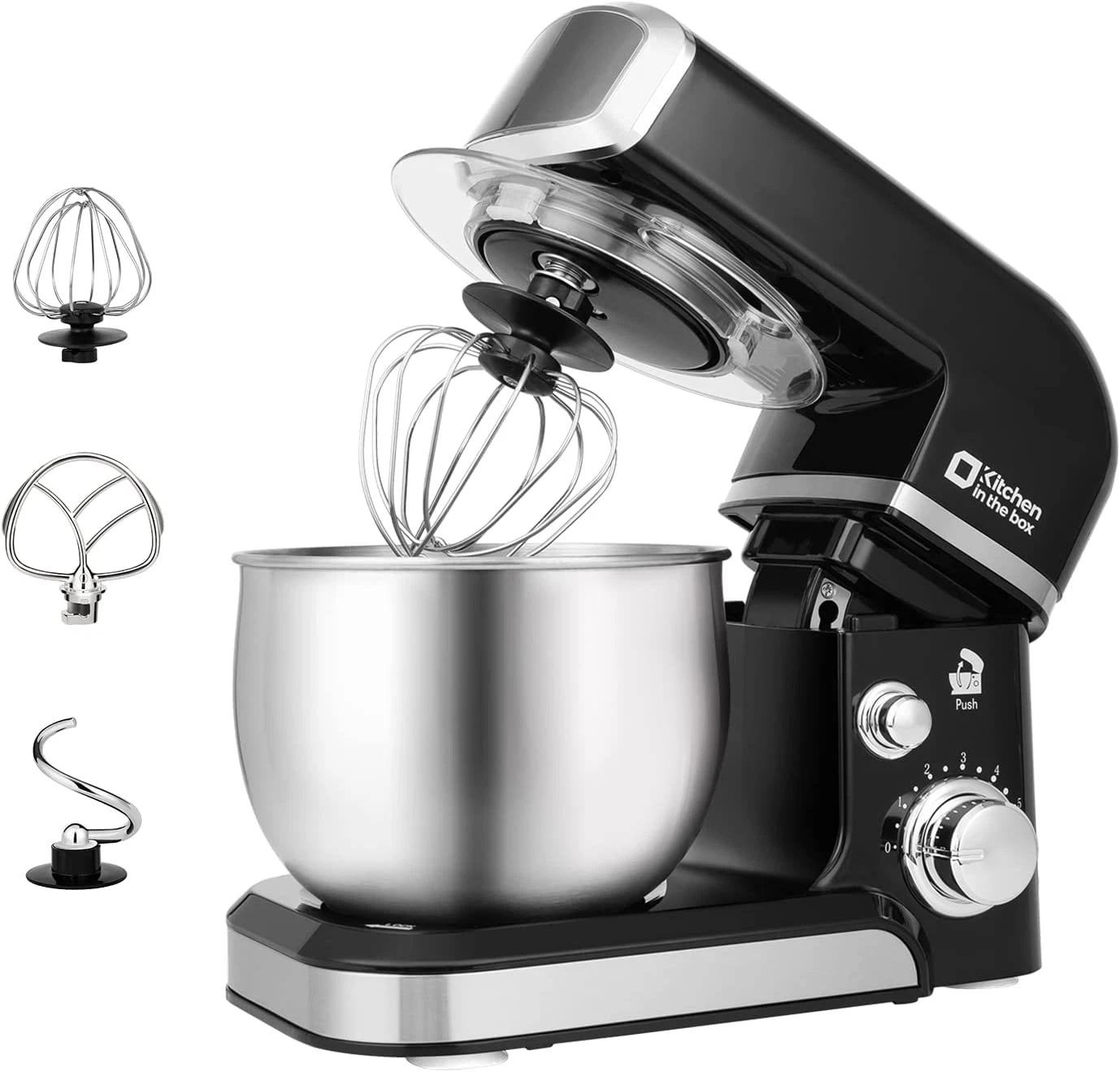 Compact 3.2QT Mini Stand Mixer — 6 Speed Tilt Head with Full Attachment Set
Opens in a new window or