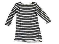 Forever 21 Long Sleeve Casual Dress Girls 11/12 Black White Striped