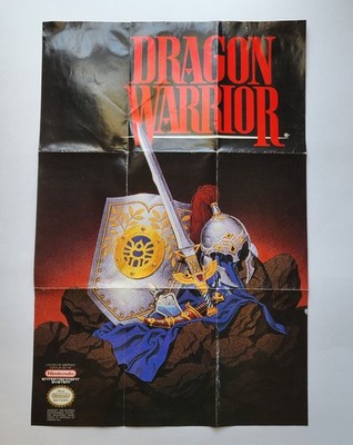 Dragon Warrior NES Nintendo Poster ONLY Dungeon Maps Insert 