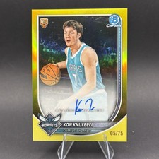 2025 Bowman Chrome Kon Knueppel /75 On Card Auto Rookie Hornets 