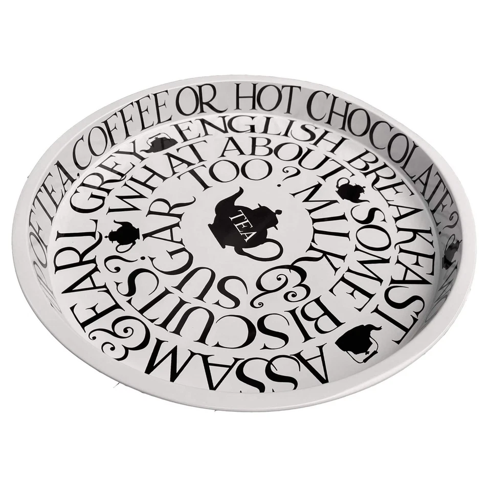 Emma Bridgewater Serving Tray Black Toast & Marmalade Round Tea Tray 30cm - Image 2 of 4
