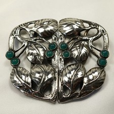 Engstr&ouml;m & Son schwedische Jugendstil G&uuml;rtelschnalle Silber um 1908 / CU 322(53)