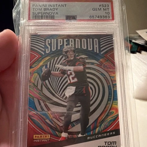 Panini 2021 Instant NFL Supernova Tom Brady #S23 /3357 PSA 10 Buccaneers