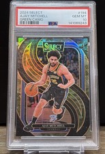 2024-25 Select NBA Ajay Mitchell RC Green Camo 098/125 PSA 10 Gem Mint #194 OKC