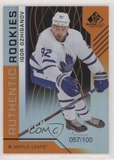 2018 SP Game Used Authentic Rookies Orange Rainbow /100 Igor Ozhiganov #166 0g67