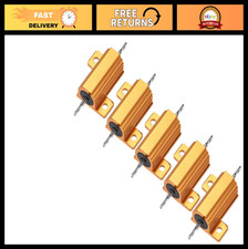5Pcs 25W 4Ohm Load Resistors - Aluminum Case, Chassis Mount, Wirewound, 5 Toler