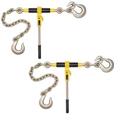 Uimoso 2 Pack Ratchet Chain Binder 38- 12 G80 Heavy Duty Chains Load Binder