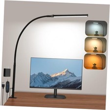 Led Desk Lamp for Home Office, Eye-Caring Desk Light with Clamp, Clip Black 1.0