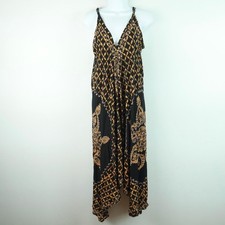 Embroidered Batik Handkerchief Hem Dress Free Size Festival Fairy Grunge Hippy