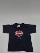Vintage Harley Davidson "It Begins Here" Infant Shirt Size 12-18M