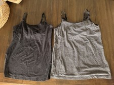 (2) Motherhood Maternity Nursing Camis, Clip Down Nursing Tank Tops, Size M