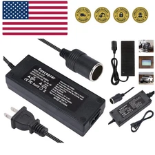 12V 10A Car Power Adapter Female Auto Cigarette Lighter Plug, AC 100-240V to ...