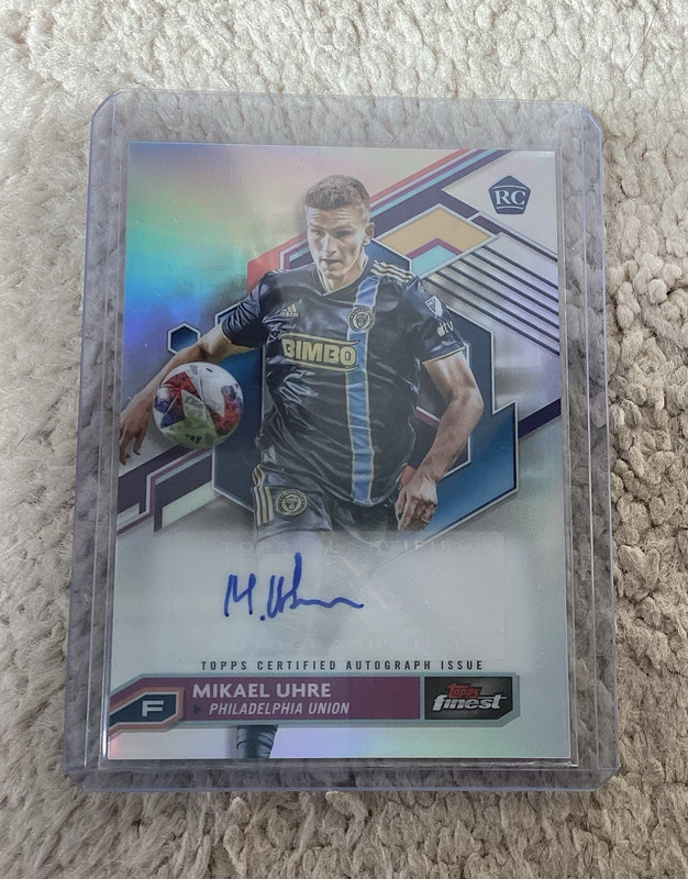 Topps 2023 Finest MLS Mikael Uhre Philadelphia Union RC Auto A-MU