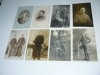 8 x Real Photo Postcards showing British Army Soldiers