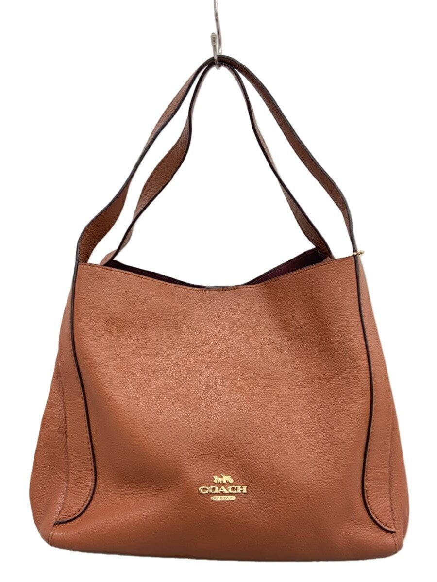 COACH Brown Leather Plain Shoulder Bag 73549