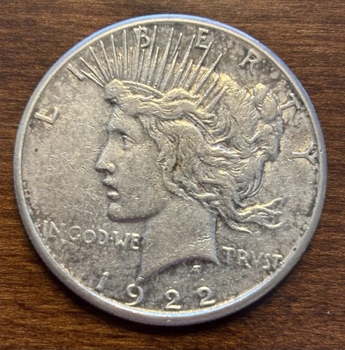 1922-S Peace Silver Dollar Coin VF Condition