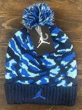 Nike Air Jordan Jumpman Pom Beanie Winter Hat 9A1711 U90 Youth Midnight Navy