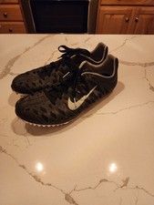 NEW Nike Zoom Maxcat 4 Black Silver Metallic w/ Spikes Size 9 Men  s Track Shoes