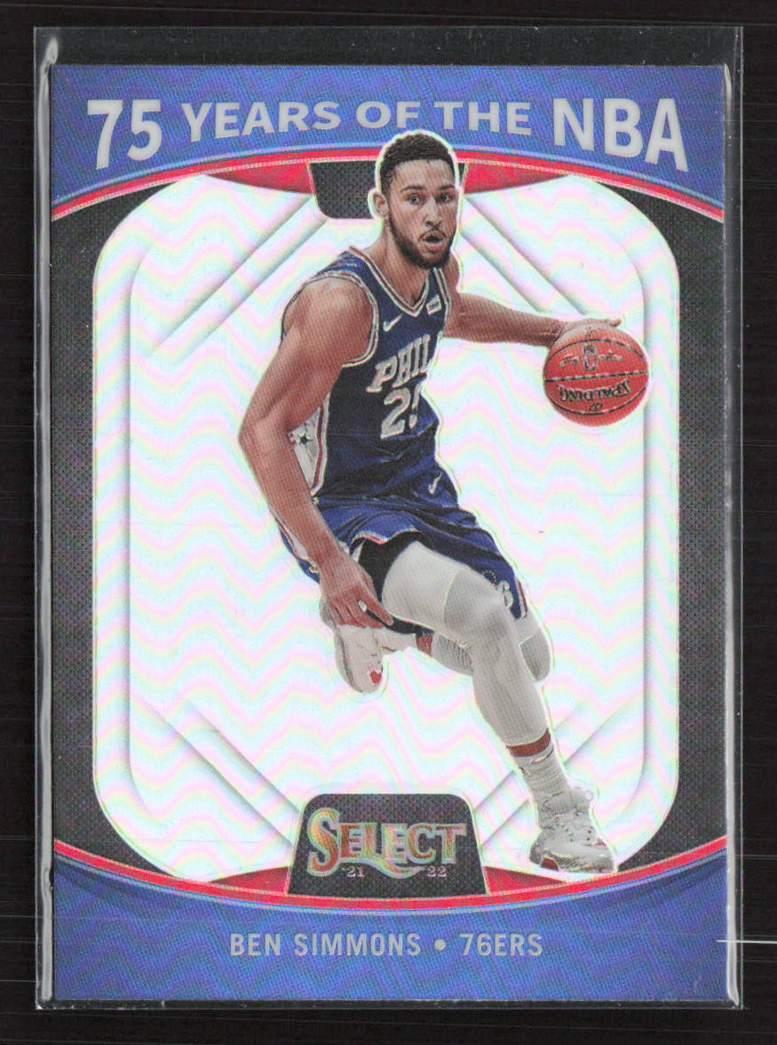 2021-22 Panini Select #57 Ben Simmons 75 Years of the NBA Philadelphia 76ers (M)
