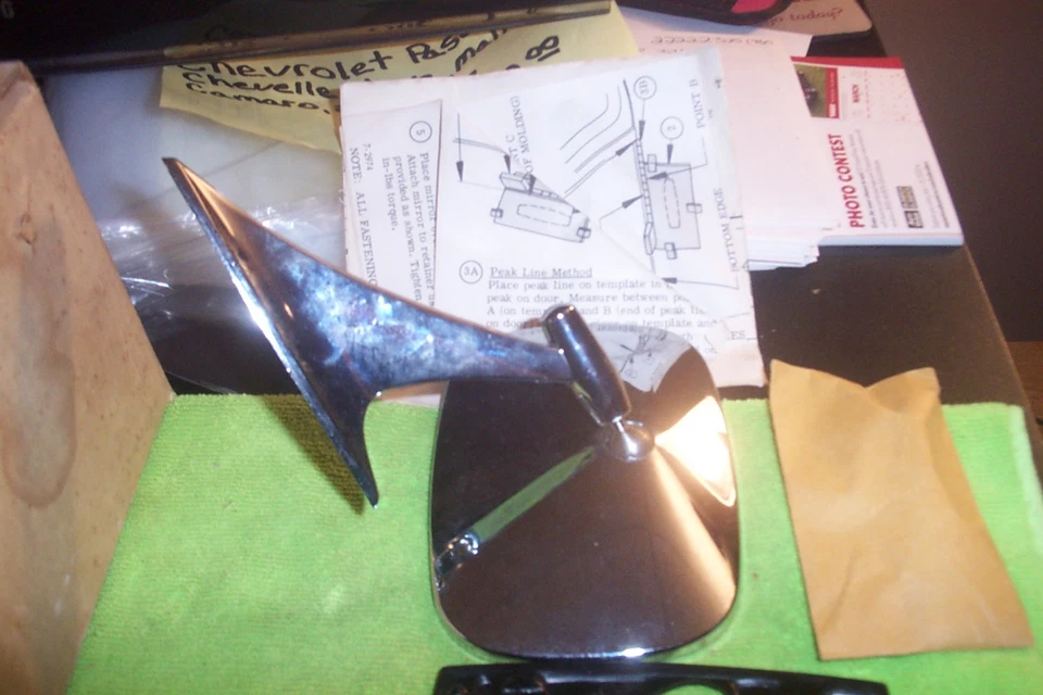 НОВОЕ ИЗ СТАРЫХ ЗАПАСОВ CHEVROLET, CHEVELLE, CAMARO,NOVA 1973-75 НАРУЖНОЕ ЗЕРКАЛО ЗАДНЕГО ВИДА 994442 - Изображение 3 из 4