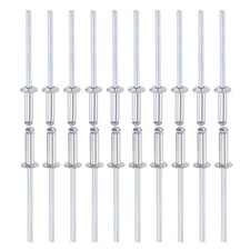 3.2mm x 11mm (DxL) Blind Rivets - 60Pack Aluminum Dome Open End Rivet