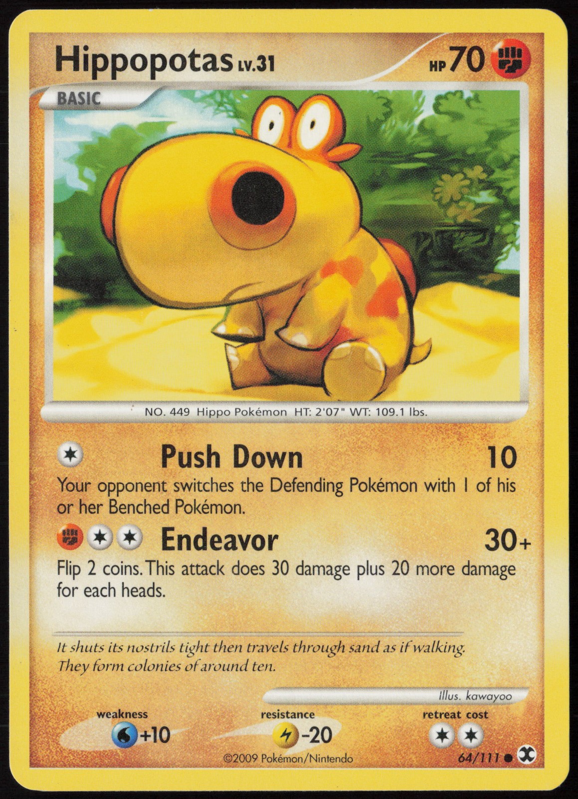 Hippopotas 64/111 Rising Rivals Common EN Pokemon LP