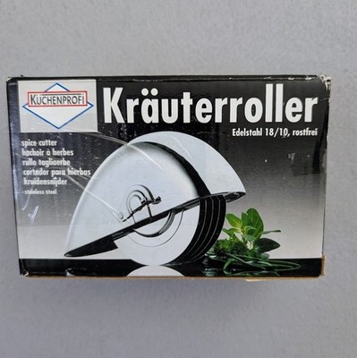 Kuchenprofi Krauterroller Stainless Steel Rolling Spice Herb Mincer Cutter VTG