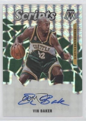 2019-20 Panini Mosaic Scripts Vin Baker #SC-VBK Auto v7j