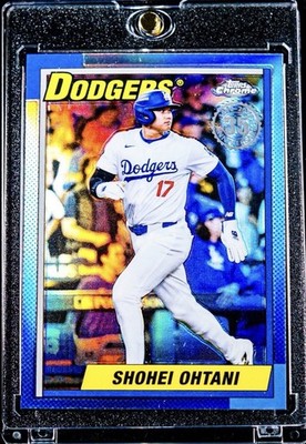 Shohei Ohtani RARE REFRACTOR INVESTMENT CARD TOPPS CHROME DODGERS  MVP MINT  
