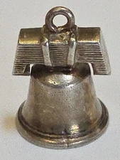 Sterling Silver ~ Liberty Bell Charm ~ HAS CLAPPER & RINGS! ~ VINTAGE!