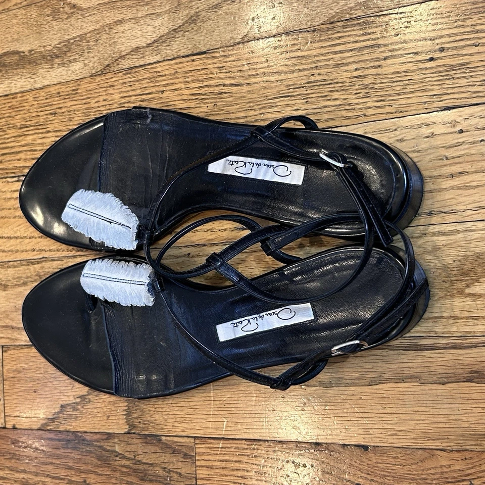 Sandalias Oscar Del La Renta para mujer 40/9,5 cuero auténtico hechas en Italia Foto 3 de 4