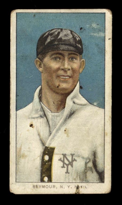 1909-11 T206 Cy Seymour New York National Polar Bear Rare Back GOOD