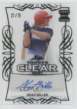 2021 Leaf Trinity Clear Auto Green 27/75 Noah Miller #CA-NM2 Auto 11oq