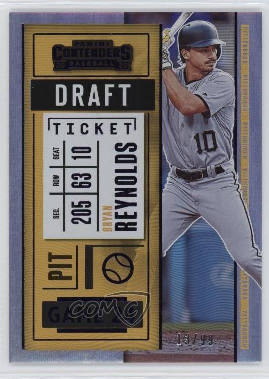 2020 Panini Contenders Draft Ticket Purple 13/99 Bryan Reynolds #69 3gb
