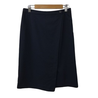 Green Label Relaxing United Arrows Woll Trapez Wickelrock Navy Größe 38...