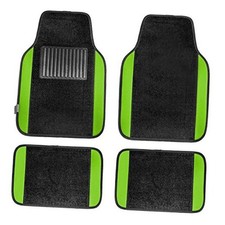 Automotive Floor Mats   Universal Fit Premium Carpet Car Mats with Green