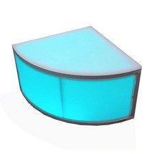 Lumo Stage 2'x2' Quarter-Round Acrylic Stage 16" Height