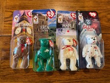 Ty Teenie Beanie Babies Set of 4- International bear set- SEALED