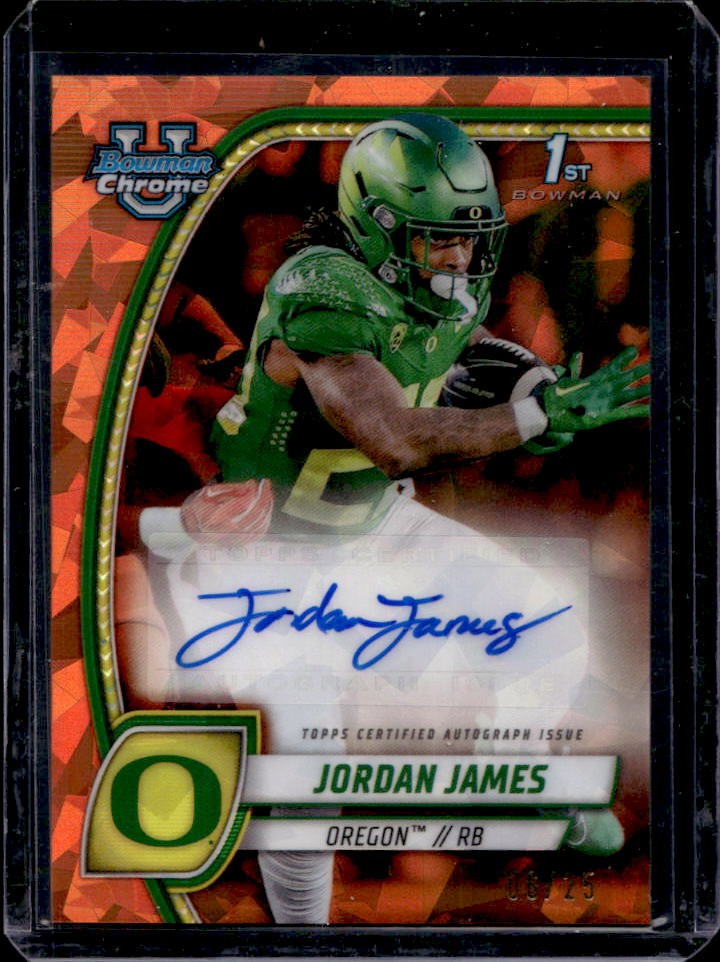 2024 Bowman Chrome U Sapphire Jordan James Prospect Auto Refractor Orange #/25